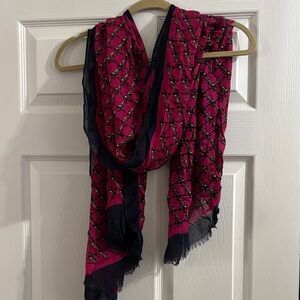 Elegant Pink and Black Women's Scarf